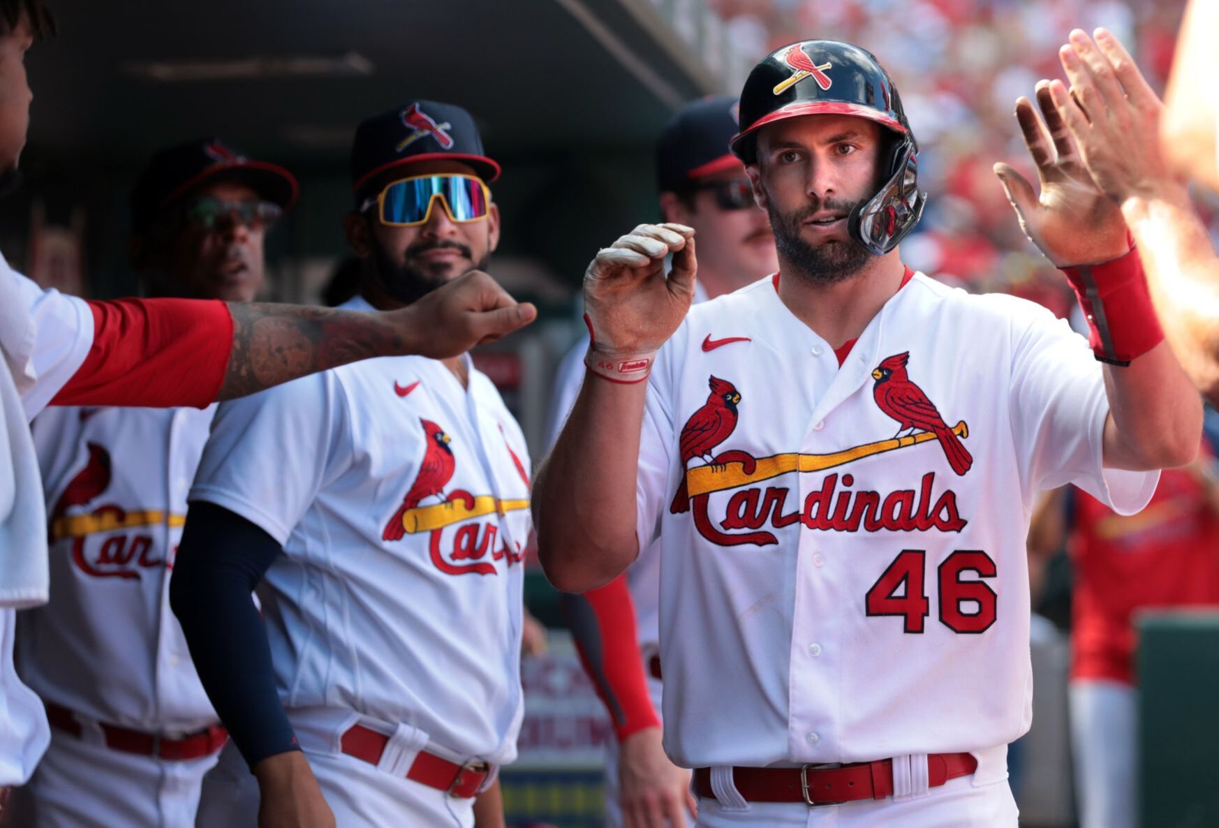 Cardinals sweep Padres with 8-7 victory